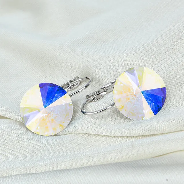 2016 Earings Fashion Jewelry Famous Brand Austrian Crystal Earring Gold-color Drop Earrings For Women oorbellen Bijoux(E0001-1)