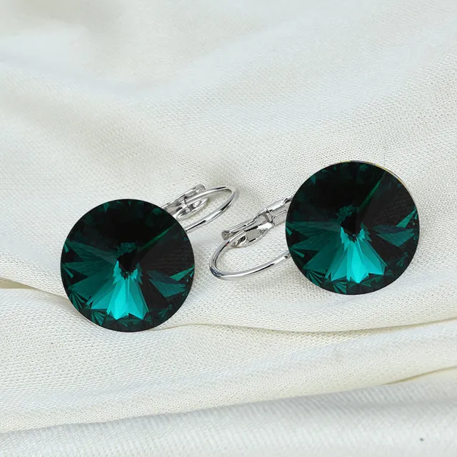 2016 Earings Fashion Jewelry Famous Brand Austrian Crystal Earring Gold-color Drop Earrings For Women oorbellen Bijoux(E0001-1)