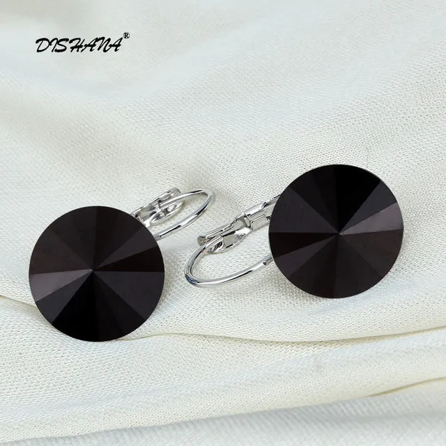 2016 Earings Fashion Jewelry Famous Brand Austrian Crystal Earring Gold-color Drop Earrings For Women oorbellen Bijoux(E0001-1)