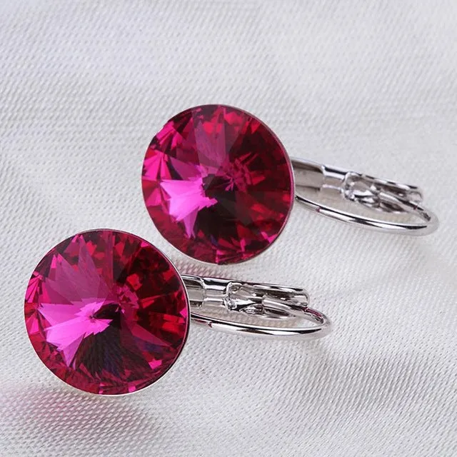 2016 Earings Fashion Jewelry Famous Brand Austrian Crystal Earring Gold-color Drop Earrings For Women oorbellen Bijoux(E0001-1)