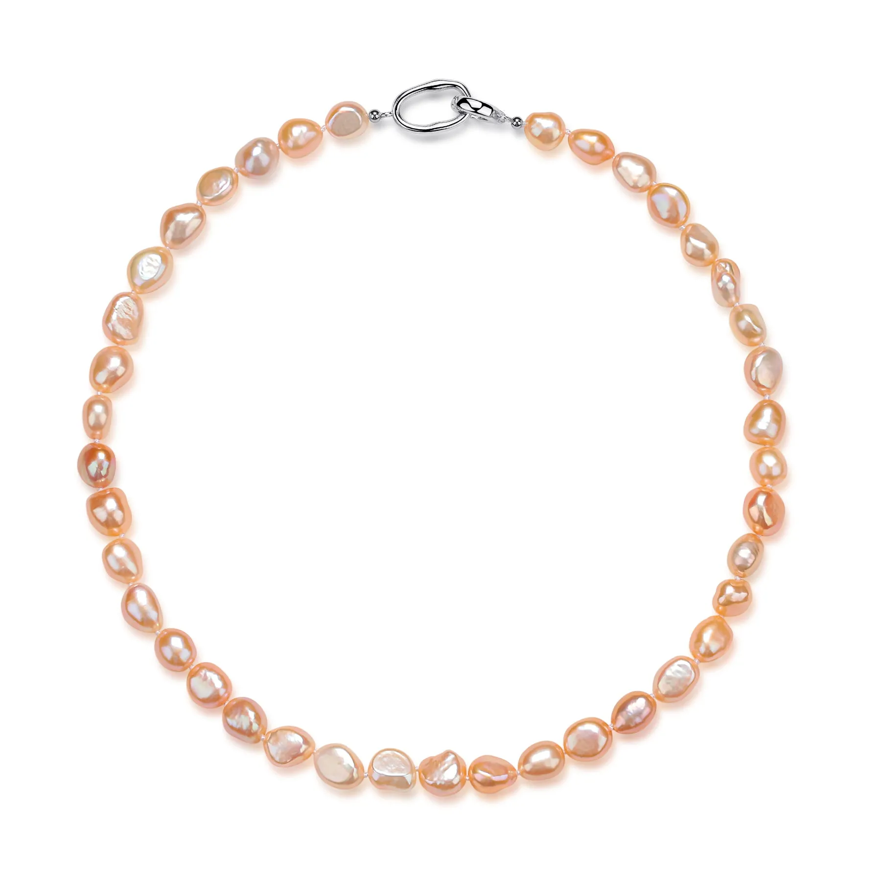 9-10mm Pink Baroque Pearl Necklace