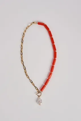 Spliced Baroque Pearl Necklace