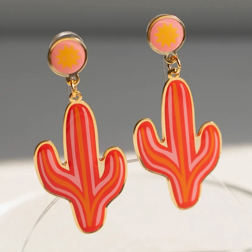 Sunshine Cactus Earrings