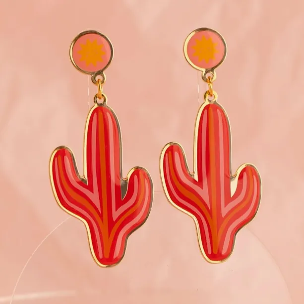Sunshine Cactus Earrings