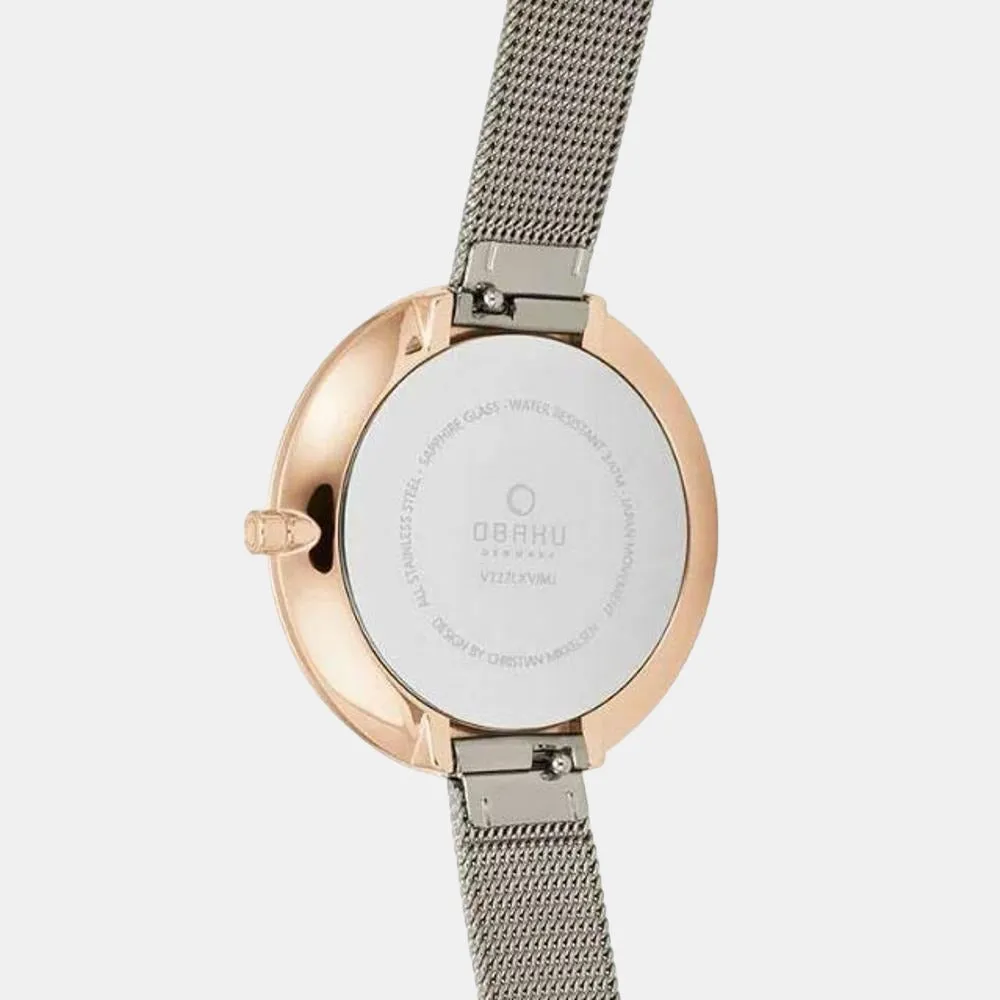 Women's Black Analog Stainless Steel Watch V227LXVJMJ